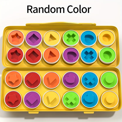 BABYHOME 12pcs Colorful Egg Shaped Jigsaw Puzzle Toy Set - Enhance Fine Motor Skills, Hand-Eye Coordination, And Early Learning for Toddlers And Preschoolers