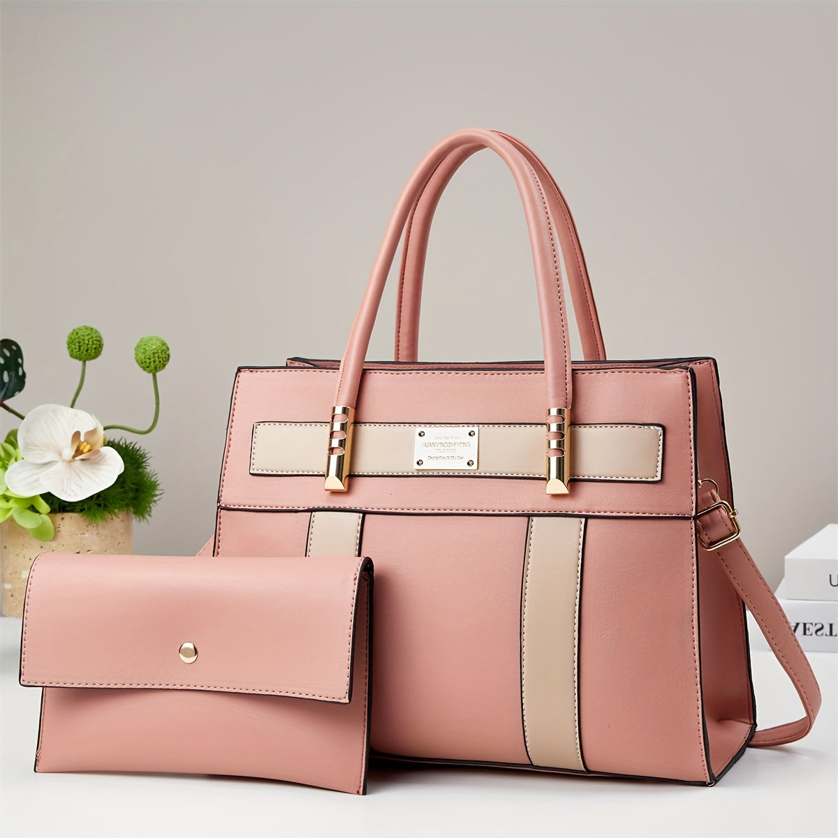 Women's Large Capacity Handbag - Purse with Zipper Closure, Elegant Everyday & Formal Bag in Bright Pink/Khaki/Red/Green/Blue/Yellow/Black - Spacious Tote for Work, Travel, Parties, Ladies Handbags, Elegant Handbag, Polyester