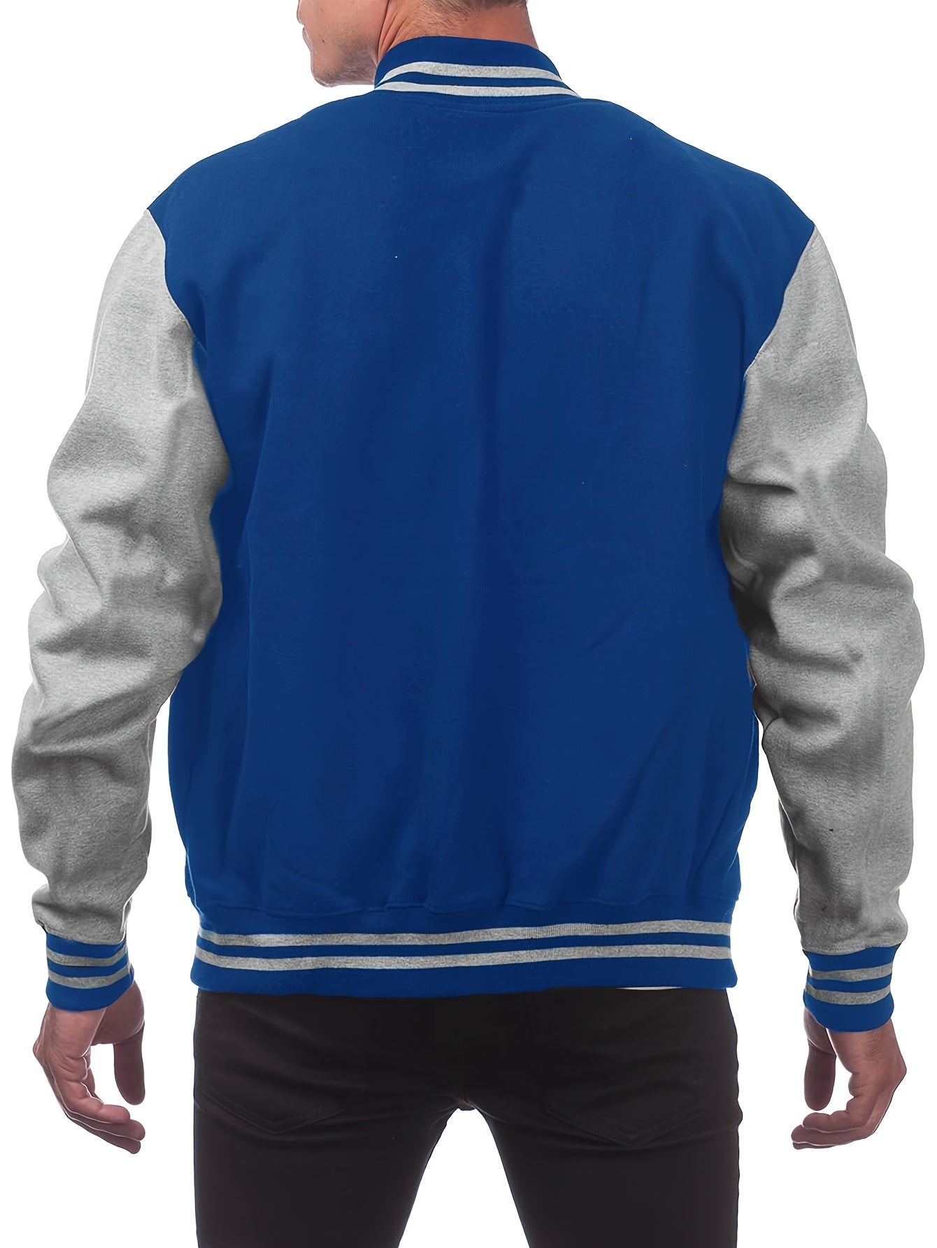Men's Baseball Sports Active Windproof Jackets Men's Simple Style Clothing For Autumn Winter As Gifts Workout Training