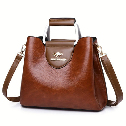 Perfect Lily Women'S Vintage Crossbody Bag - Adjustable Shoulder Strap, Synthetic Faux Leather, Zipper Closure, Light Brown with Golden-Tone Hardware, Elegant Design for Short Trips & Everyday Use, Small Crossbody Bag