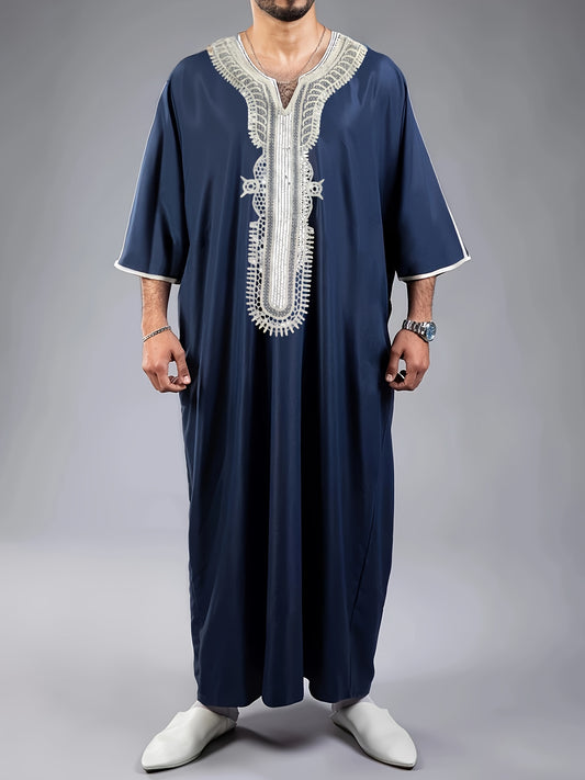 Men's White Lace Vintage Robe