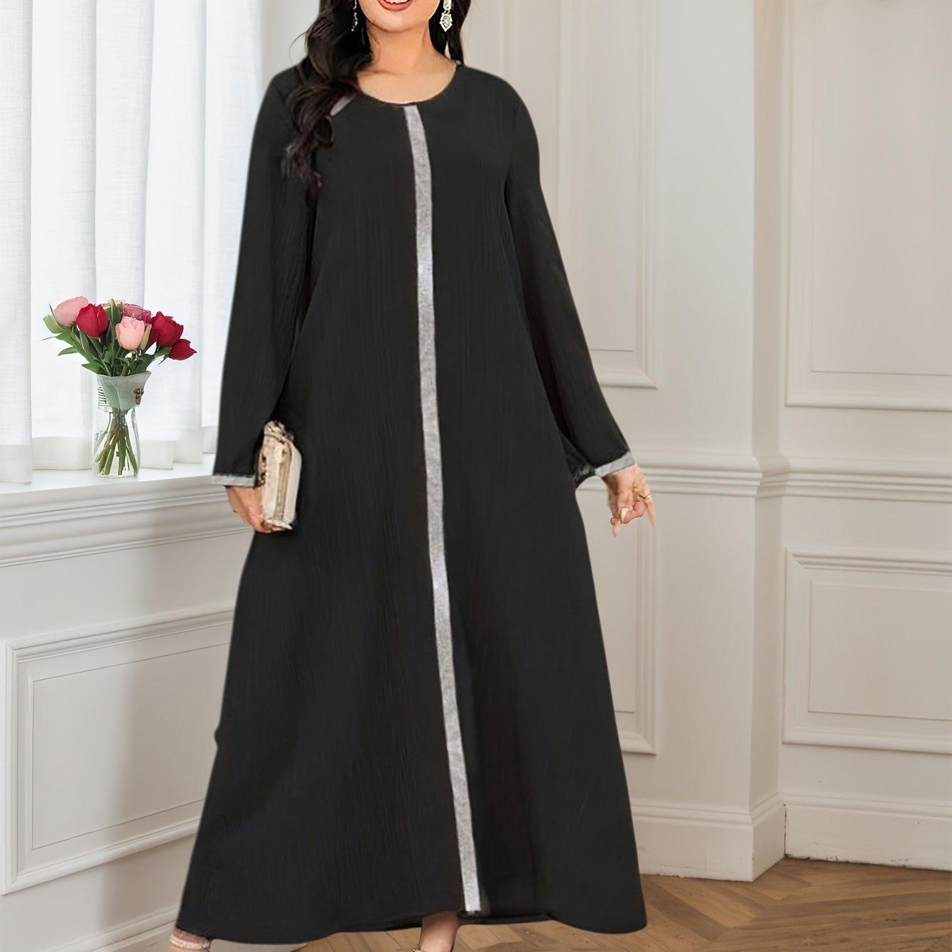 Stylish And Graceful Long Skirts for Arab Women, Featuring a Simple And Casual Design, Robe For Muslim Women, Long Dress For Women