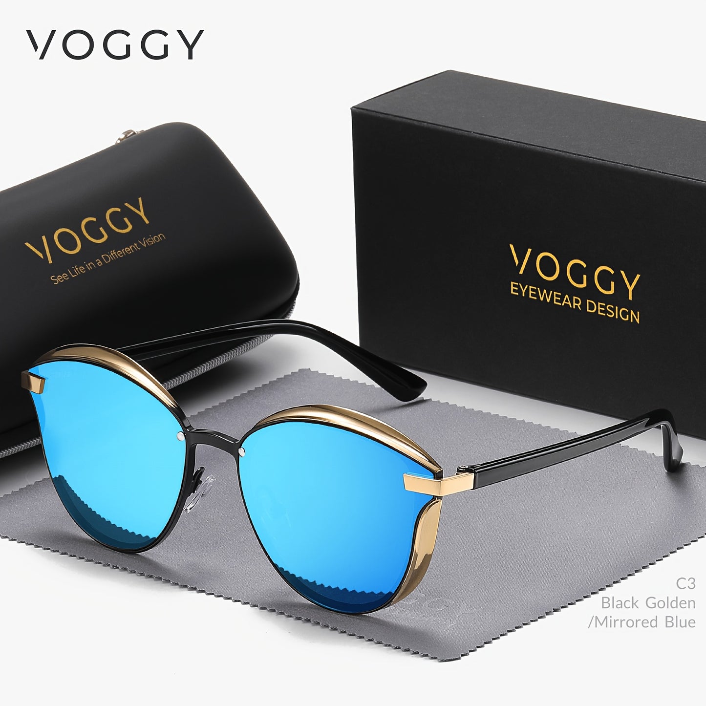[sunglasses]VOGGY Retro Butterfly Polarized Fashion Glasses, Metal Frame for Men & Women - Perfect for Driving,,,, & Parties, Gifts