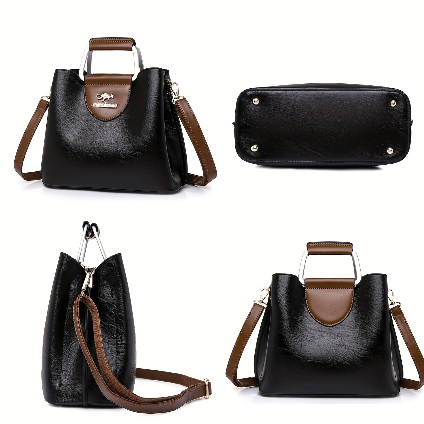 Perfect Lily Women'S Vintage Crossbody Bag - Adjustable Shoulder Strap, Synthetic Faux Leather, Zipper Closure, Light Brown with Golden-Tone Hardware, Elegant Design for Short Trips & Everyday Use, Small Crossbody Bag