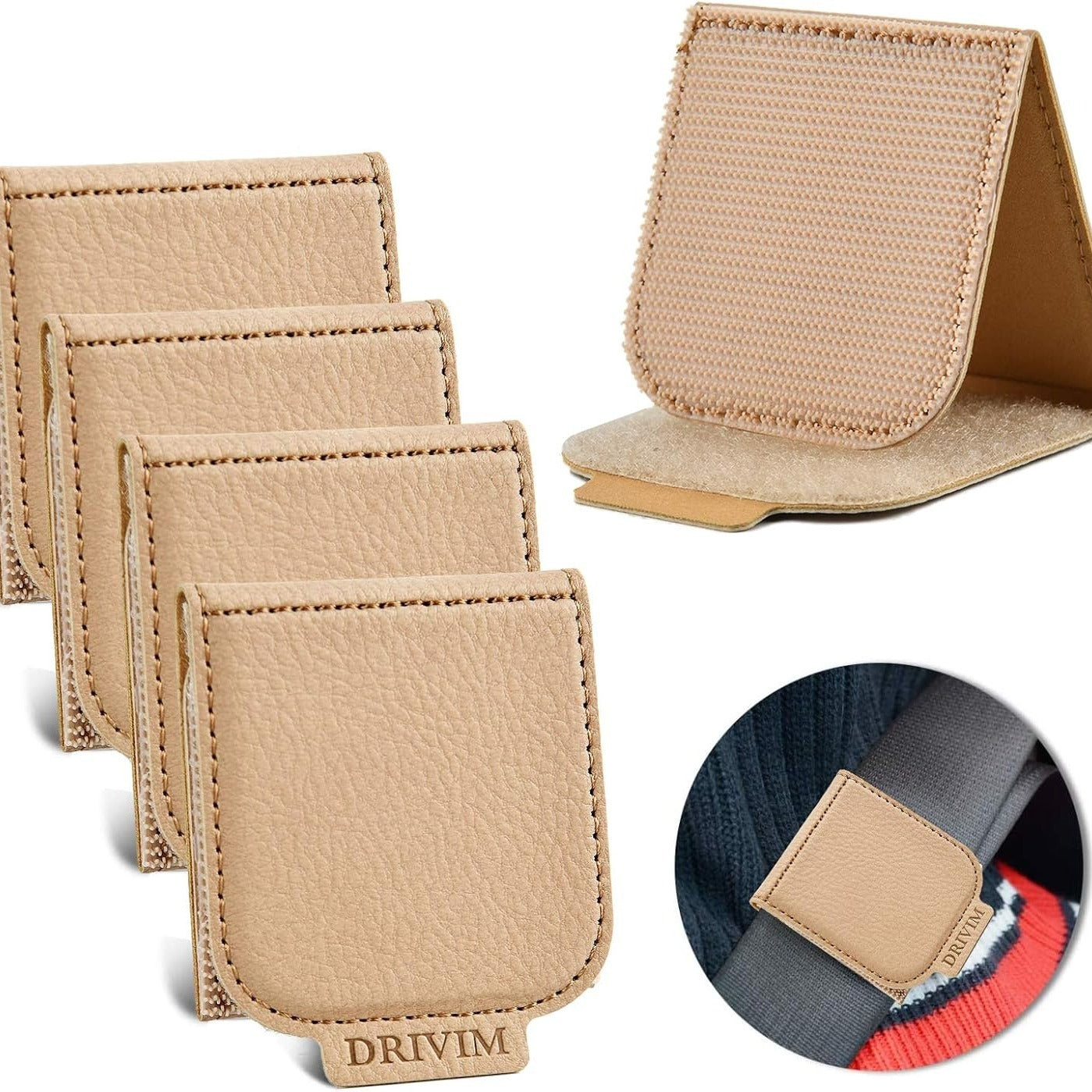 4 Pack PU Leather Car Seatbelt Clip For Vehicle Automobile Comfort Universal Shoulder Neck Strap Positioner For Adults