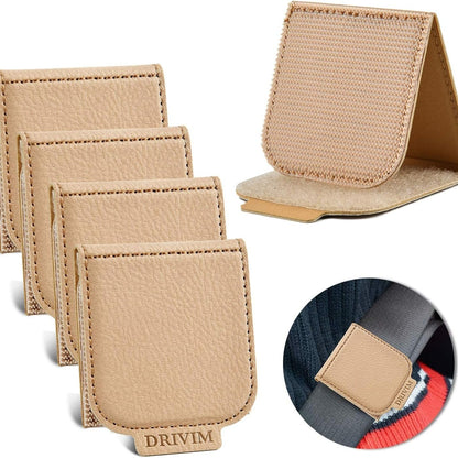 4 Pack PU Leather Car Seatbelt Clip For Vehicle Automobile Comfort Universal Shoulder Neck Strap Positioner For Adults