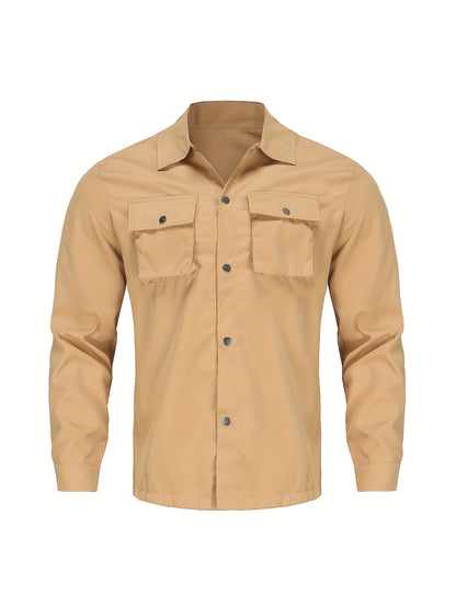 Men'S Stylish Casual Button-Up Shirt - Vibrant Blue, Long Sleeve, Casual Attire, Casual Wear | Vibrant Shirt | Casual Style Shirt