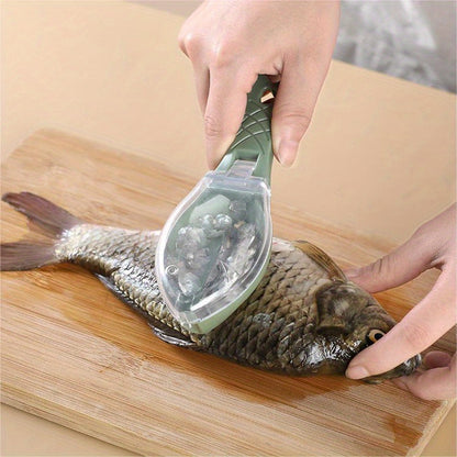 1pc Plastic Fish Scale Remover Brush - Durable Seafood Scale Scraper, Kitchen Fish Scale Cleaner, Household Seafood Processing Tool
