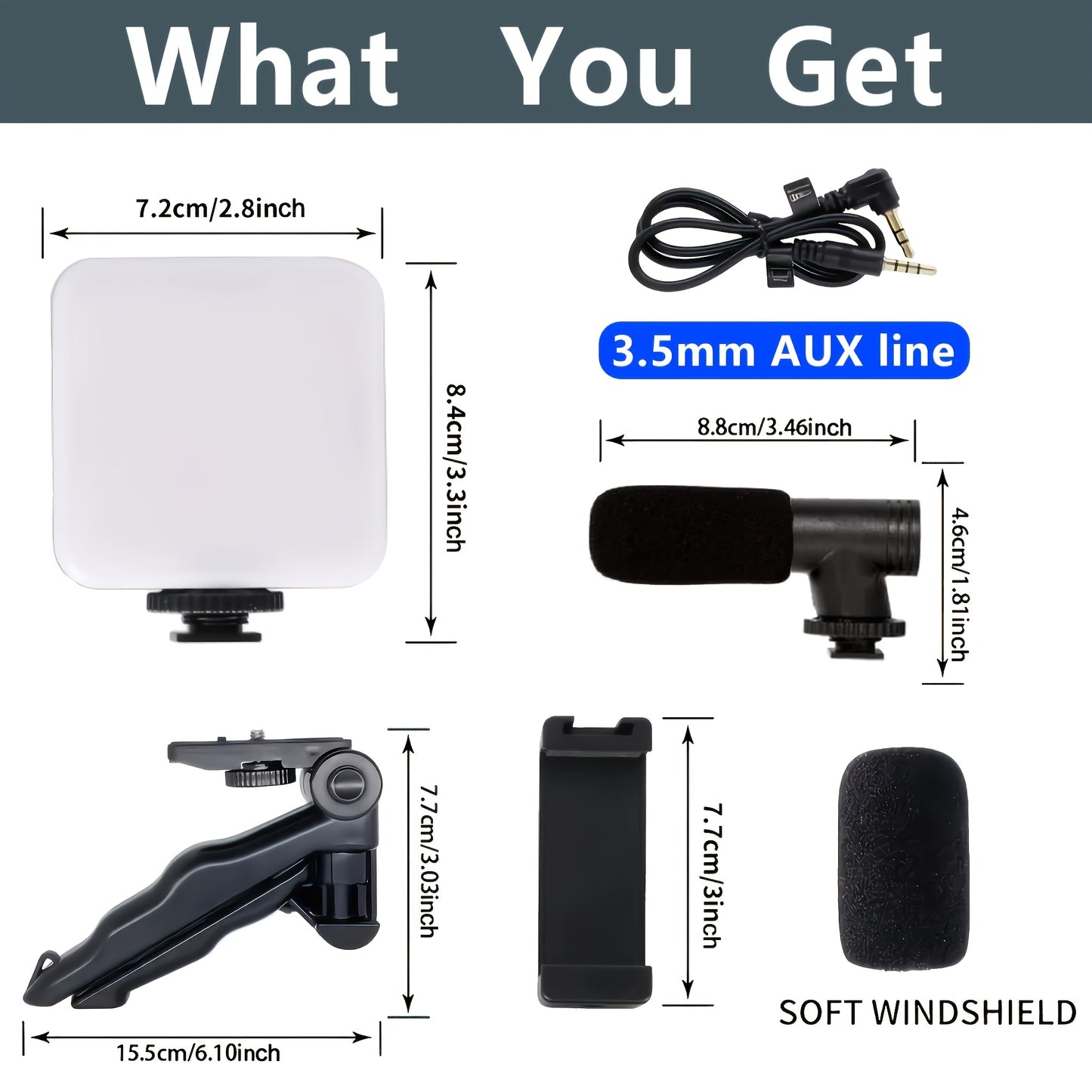 5-in-1 LED Lighting Master - Ultra-Stable Tripod Stand for Handheld Selfies, Interviews & More - Portable, Pivoting, Adjustable Brightness - Perfect for On-The-Go Content Creators