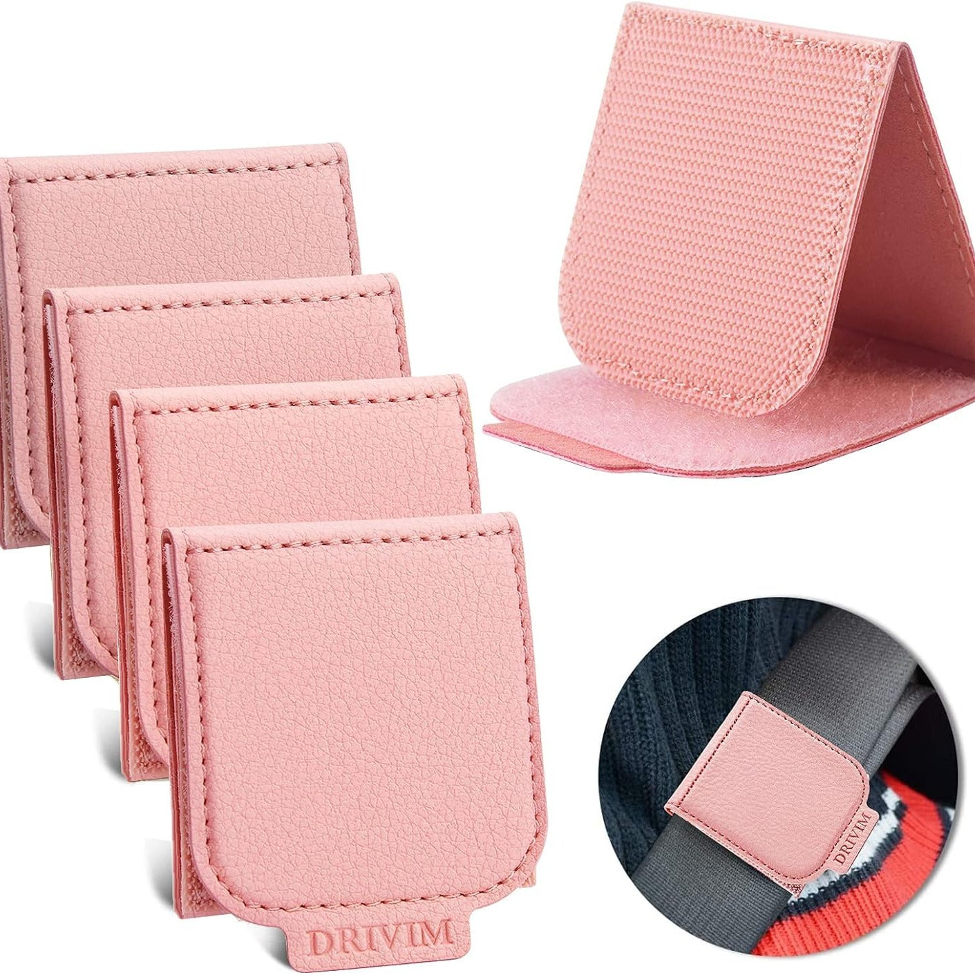 4 Pack PU Leather Car Seatbelt Clip For Vehicle Automobile Comfort Universal Shoulder Neck Strap Positioner For Adults