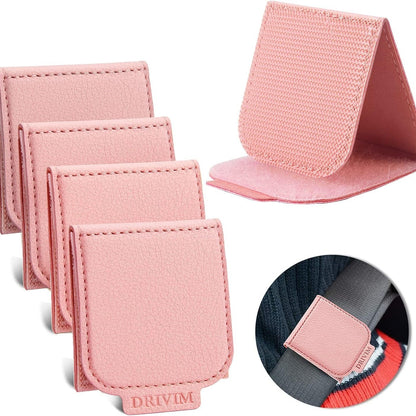 4 Pack PU Leather Car Seatbelt Clip For Vehicle Automobile Comfort Universal Shoulder Neck Strap Positioner For Adults