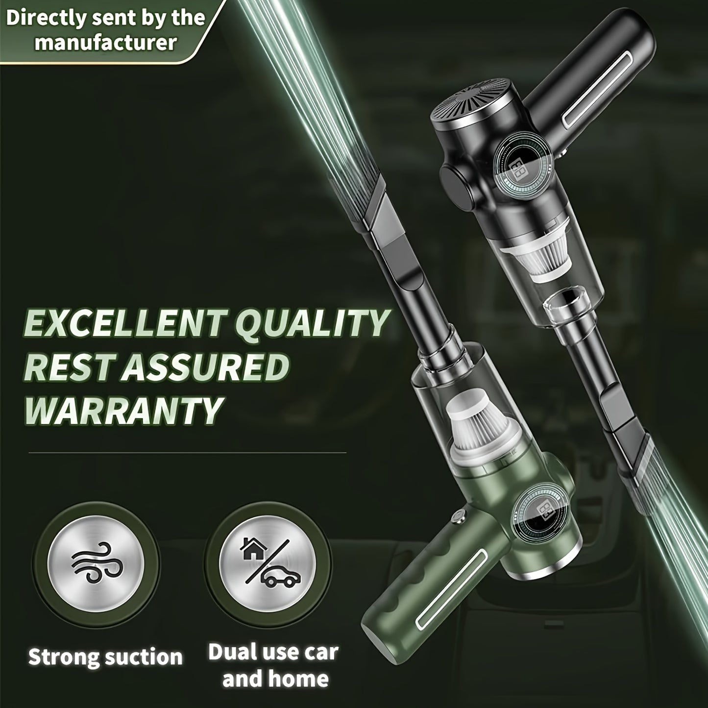Wireless Automobile Vacuum Cleaner Portable Robot Cleaner Handheld Vacuum Pump Cordless for Car Home