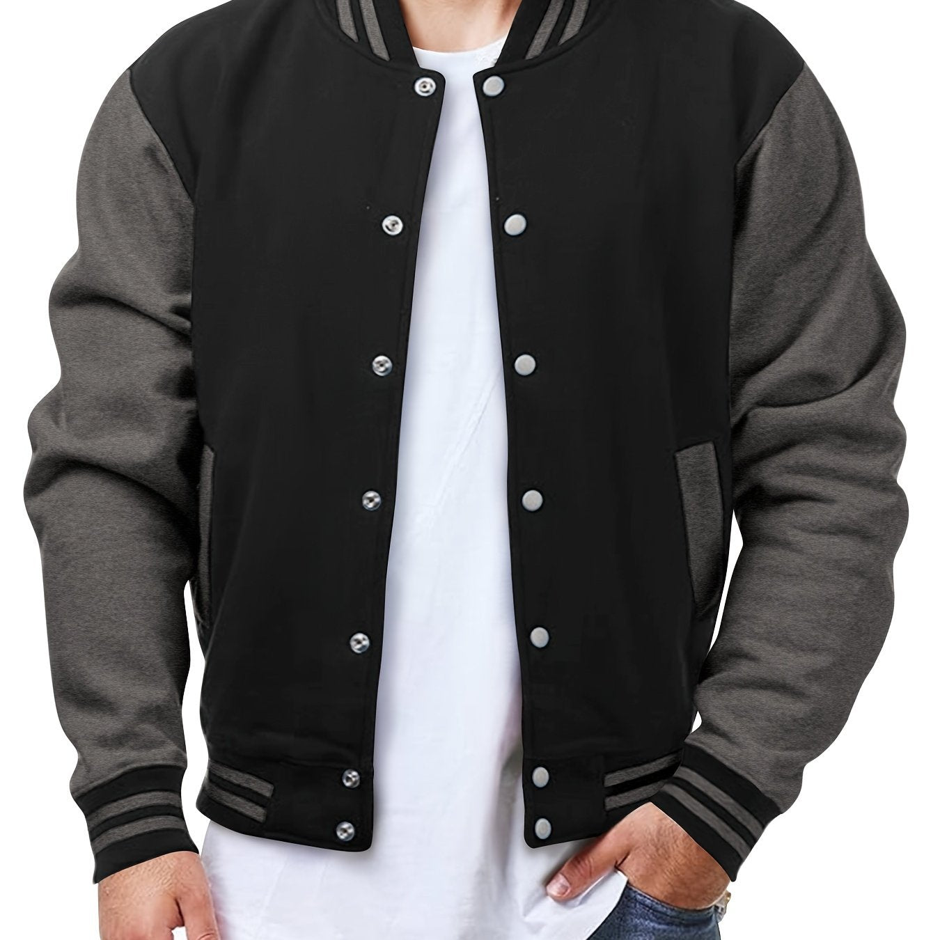 Men's Baseball Sports Active Windproof Jackets Men's Simple Style Clothing For Autumn Winter As Gifts Workout Training