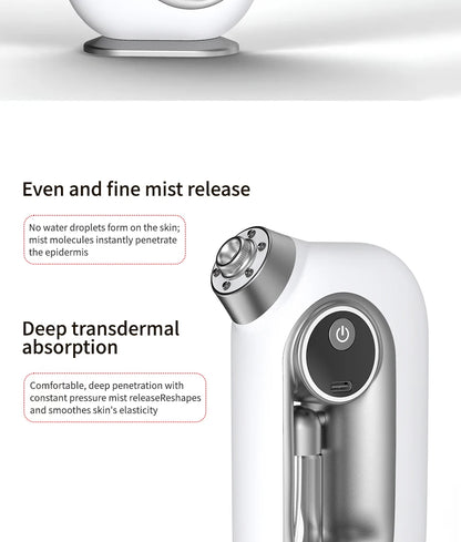 Pulvérisateur de brume hydratant pour la peau du visage, aérographe, nettoyage en profondeur du visage, injecteur d'oxygène, compresseur de brosse à Air sans fil