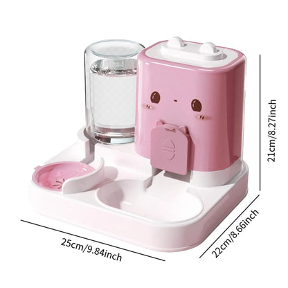 Mangeoire automatique 2 en 1 pour animaux de compagnie, bol de nourriture pour petits animaux, distributeur d'alimentation pour petits chiens, voyage pratique