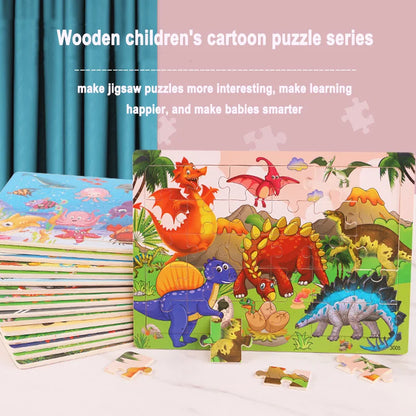 Jeu intellectuel en bois à pensée logique, Puzzle, véhicule Animal, dessin animé, jouets éducatifs précoces pour enfants, cadeau