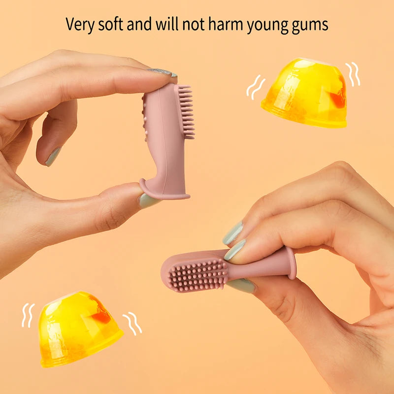 TYRY.HU 3 pièces brosse à dents pour bébé brosse à dents de nettoyage doux pour enfants sans BPA soins de santé bucco-dentaire pour bébé protection douce bébé