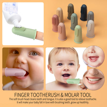 TYRY.HU 3 pièces brosse à dents pour bébé brosse à dents de nettoyage doux pour enfants sans BPA soins de santé bucco-dentaire pour bébé protection douce bébé