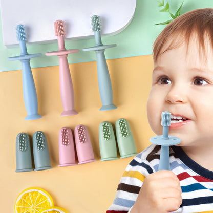 TYRY.HU 3 pièces brosse à dents pour bébé brosse à dents de nettoyage doux pour enfants sans BPA soins de santé bucco-dentaire pour bébé protection douce bébé