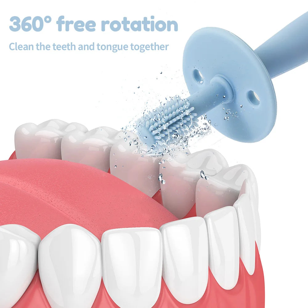 TYRY.HU 3 pièces brosse à dents pour bébé brosse à dents de nettoyage doux pour enfants sans BPA soins de santé bucco-dentaire pour bébé protection douce bébé