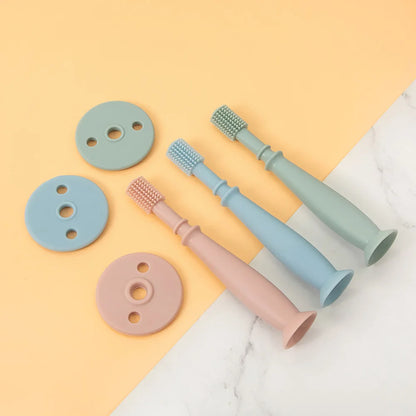 TYRY.HU 3 pièces brosse à dents pour bébé brosse à dents de nettoyage doux pour enfants sans BPA soins de santé bucco-dentaire pour bébé protection douce bébé