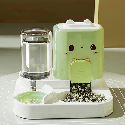 Mangeoire automatique 2 en 1 pour animaux de compagnie, bol de nourriture pour petits animaux, distributeur d'alimentation pour petits chiens, voyage pratique