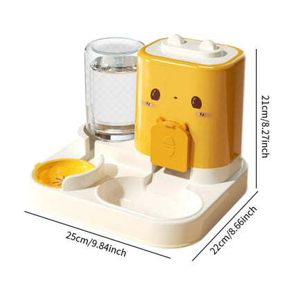 Mangeoire automatique 2 en 1 pour animaux de compagnie, bol de nourriture pour petits animaux, distributeur d'alimentation pour petits chiens, voyage pratique