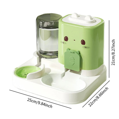 Mangeoire automatique 2 en 1 pour animaux de compagnie, bol de nourriture pour petits animaux, distributeur d'alimentation pour petits chiens, voyage pratique