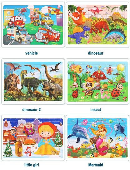 Jeu intellectuel en bois à pensée logique, Puzzle, véhicule Animal, dessin animé, jouets éducatifs précoces pour enfants, cadeau