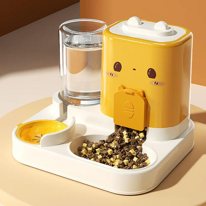 Mangeoire automatique 2 en 1 pour animaux de compagnie, bol de nourriture pour petits animaux, distributeur d'alimentation pour petits chiens, voyage pratique