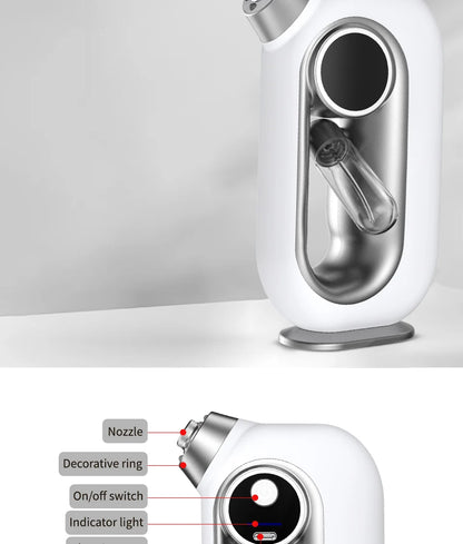 Pulvérisateur de brume hydratant pour la peau du visage, aérographe, nettoyage en profondeur du visage, injecteur d'oxygène, compresseur de brosse à Air sans fil