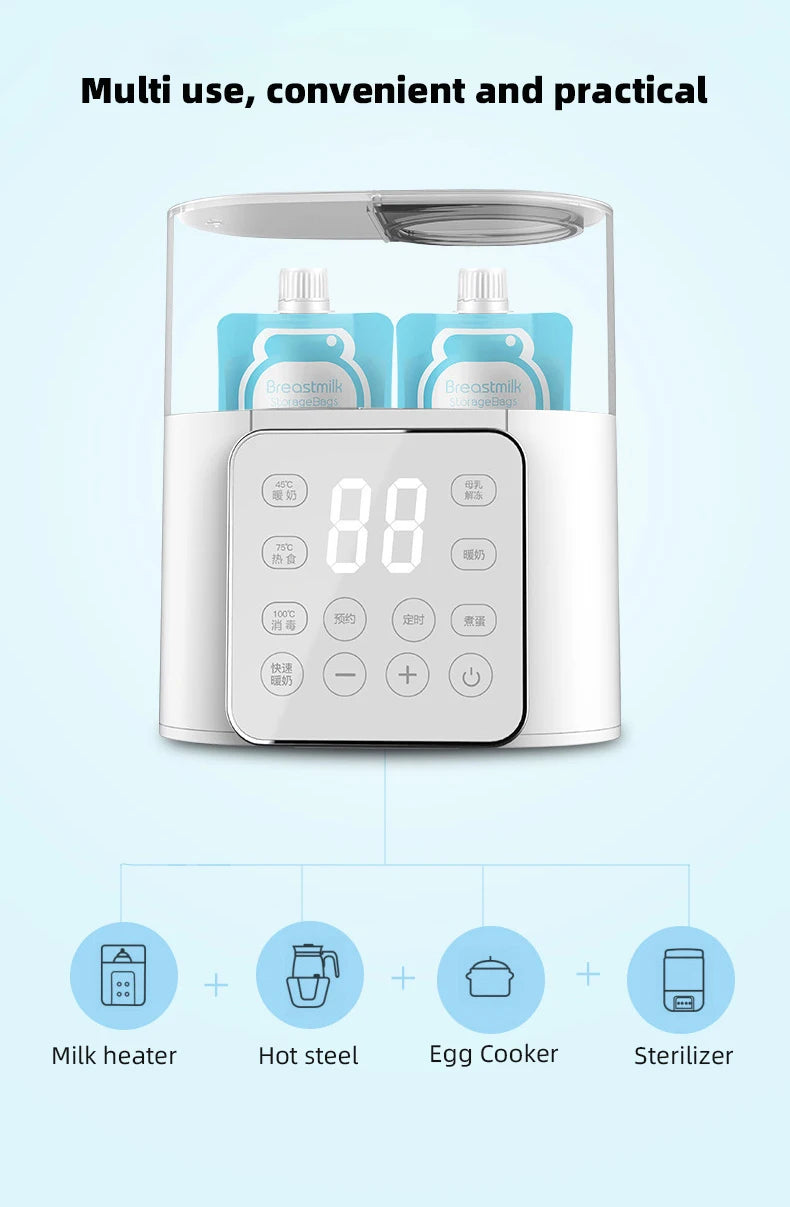 Chauffe-biSantos multifonction pour bébé, accessoires de chauffage rapide, chauffe-lait, arabisateur avec contrôle de la température ACcurate