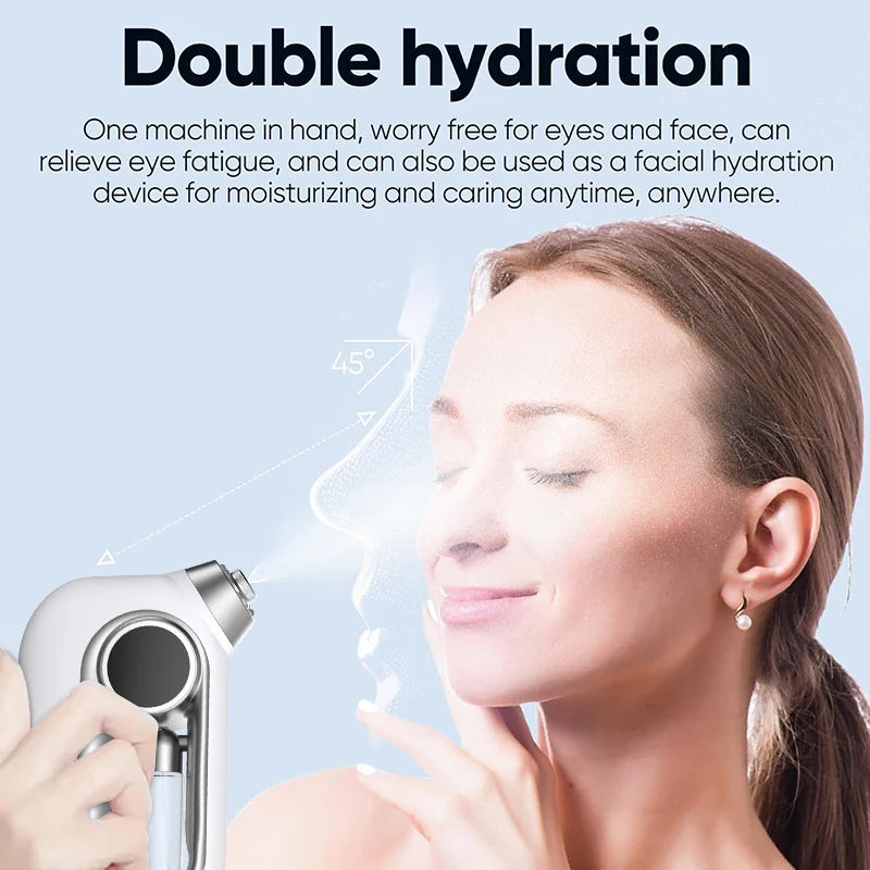 Pulvérisateur de brume hydratant pour la peau du visage, aérographe, nettoyage en profondeur du visage, injecteur d'oxygène, compresseur de brosse à Air sans fil
