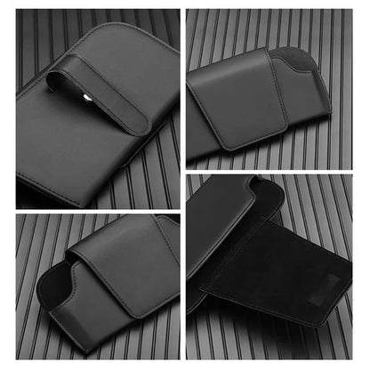 SEAMETAL – porte-lunettes pare-soleil en cuir de vache, boîte de protection pour lunettes de soleil résistantes à l'usure, mallette de rangement pour lunettes automobiles