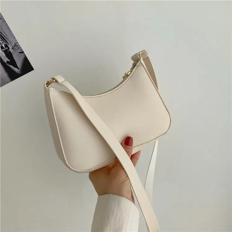 Nouveaux sacs à main de mode pour femmes rétro couleur unie en cuir PU épaule sous les bras sac décontracté femmes Hobos sacs à main sac à main femme