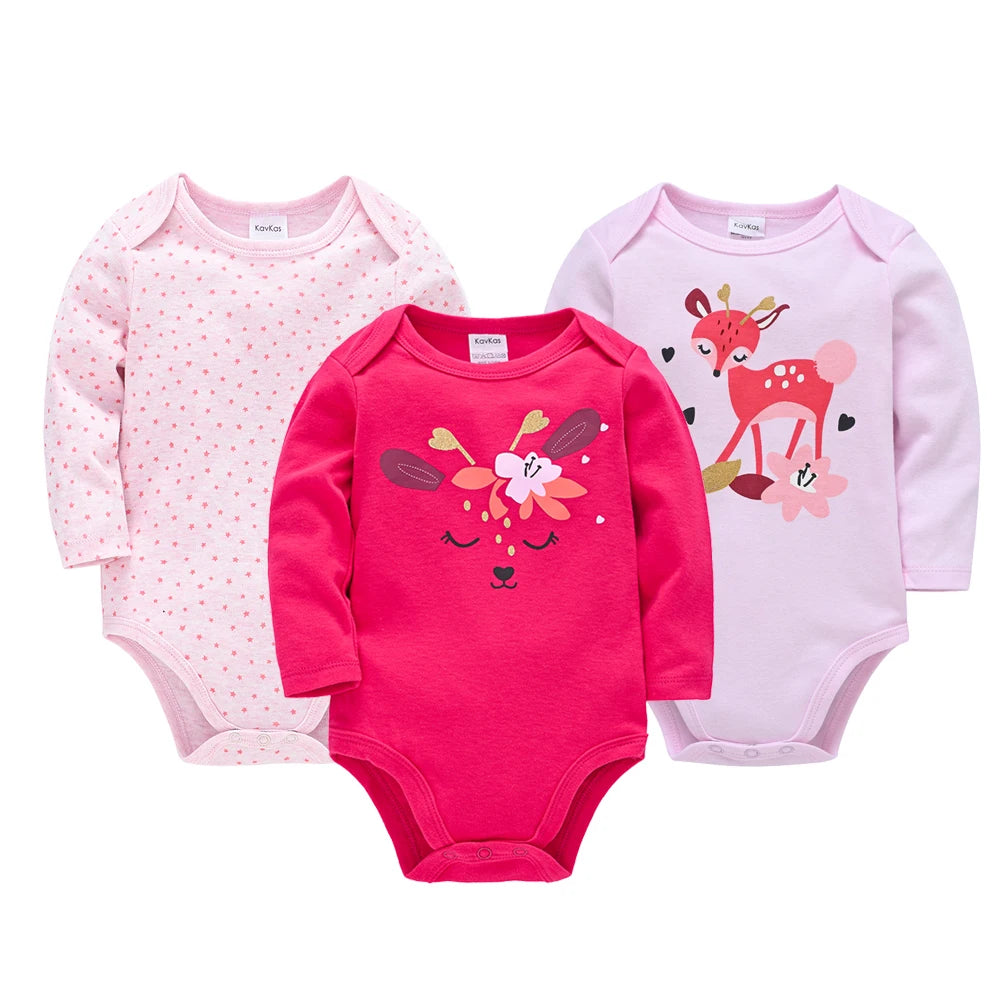 Kavkas – body pour bébés garçons et filles, 6 pièces, manches longues, 100% coton, vêtements pour bébés de 0 à 12 mois, combinaison pour nouveau-né