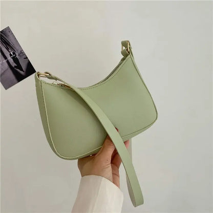 Nouveaux sacs à main de mode pour femmes rétro couleur unie en cuir PU épaule sous les bras sac décontracté femmes Hobos sacs à main sac à main femme