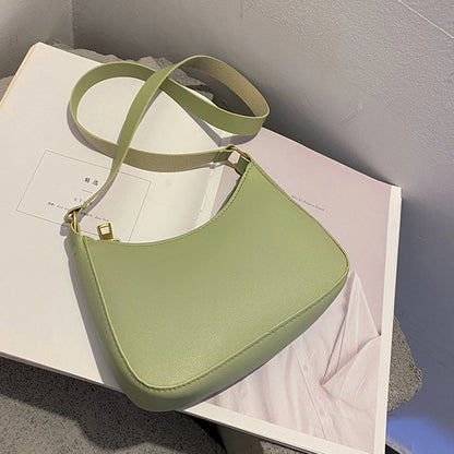 Nouveaux sacs à main de mode pour femmes rétro couleur unie en cuir PU épaule sous les bras sac décontracté femmes Hobos sacs à main sac à main femme