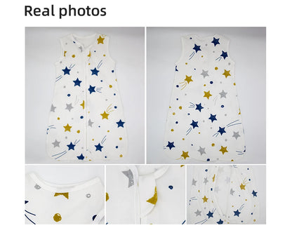 Sacs de couchage pour bébé de 3 à 18 mois, vêtements de nuit fins d'été une pièce imprimé ours mignon, sacs de nuit de dessin animé, couverture Anti-coup de pied