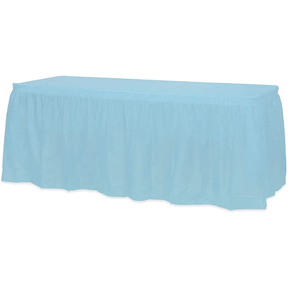 Holaroom jupe de Table jetable en plastique fête 6 couleurs 75x430 cm couverture de Table pour joyeux anniversaire fête mariage Festival décoration