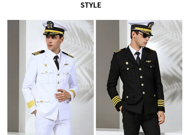 Uniforme professionnel services.com Seaman, garde de sécurité, vêtements d'affaires, costume de pilote imbibé de soleil, veste de performance de marin
