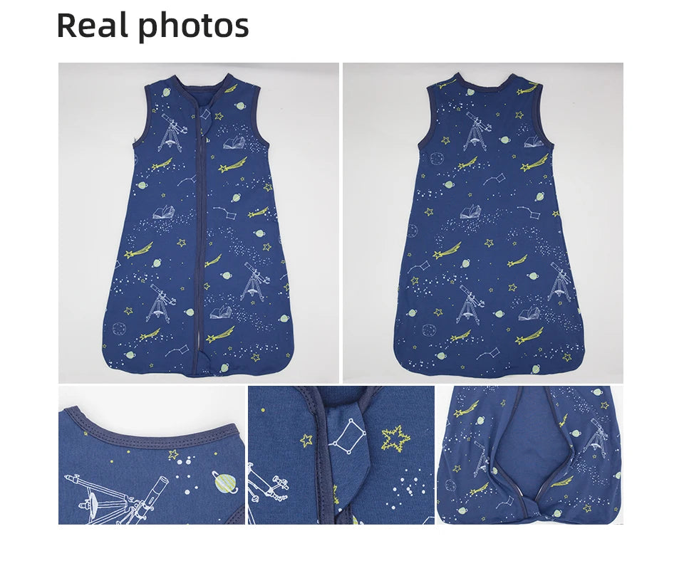 Sacs de couchage pour bébé de 3 à 18 mois, vêtements de nuit fins d'été une pièce imprimé ours mignon, sacs de nuit de dessin animé, couverture Anti-coup de pied