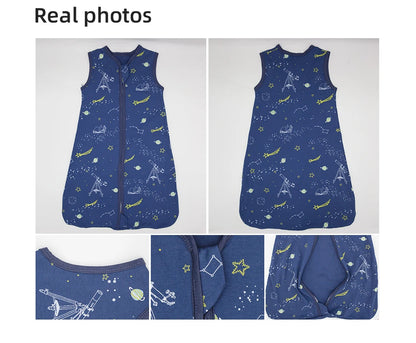 Sacs de couchage pour bébé de 3 à 18 mois, vêtements de nuit fins d'été une pièce imprimé ours mignon, sacs de nuit de dessin animé, couverture Anti-coup de pied