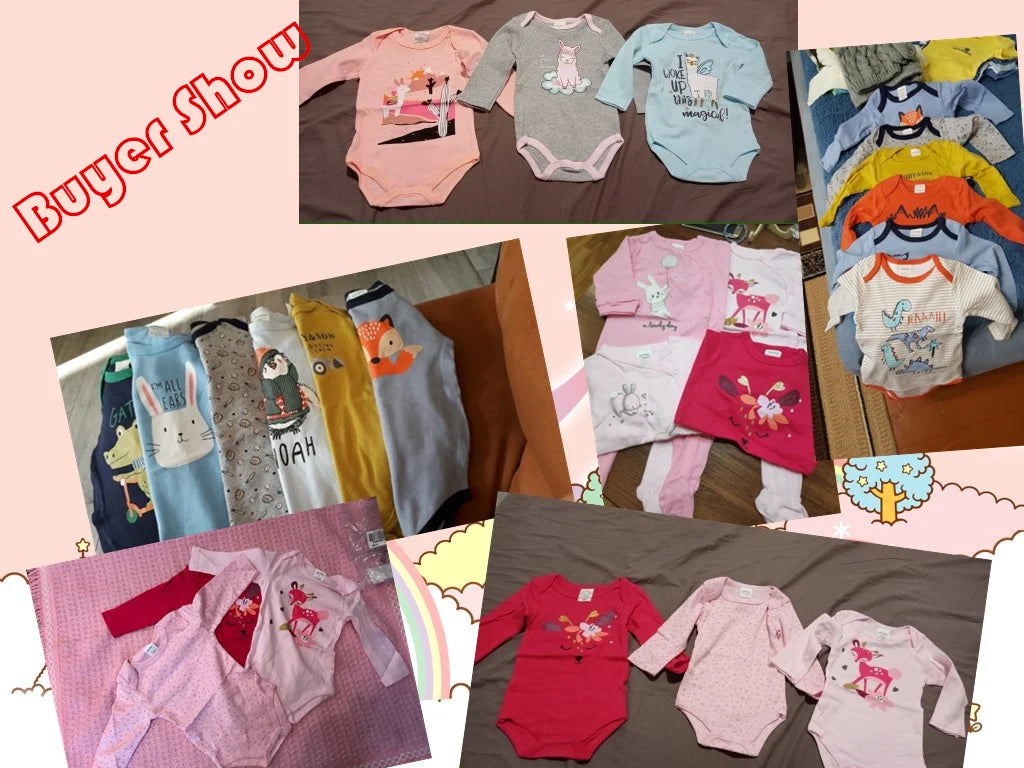 Kavkas – body pour bébés garçons et filles, 6 pièces, manches longues, 100% coton, vêtements pour bébés de 0 à 12 mois, combinaison pour nouveau-né