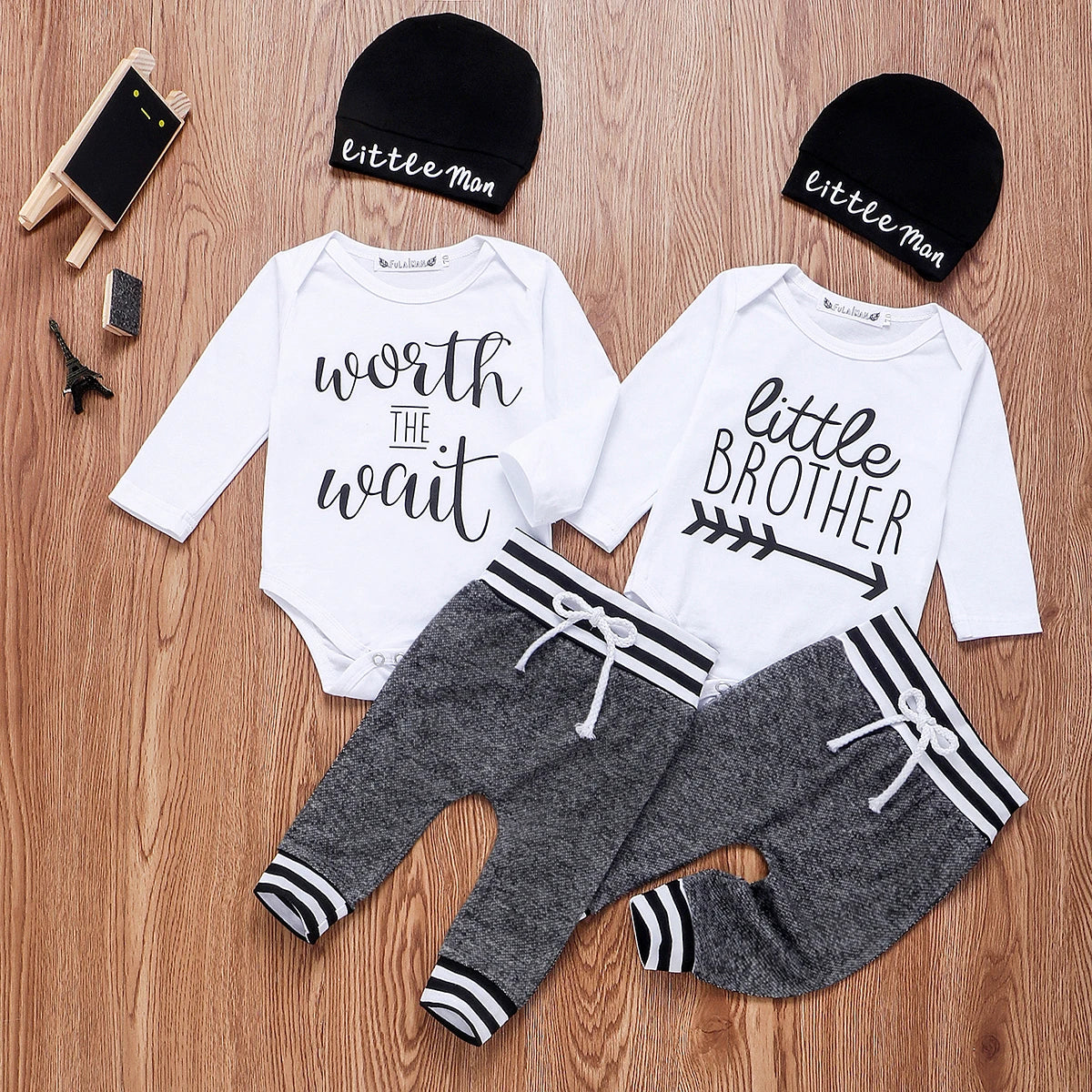 Barboteuse à manches longues en coton pour nouveau-né garçon, ensemble de vêtements chauds pour bébé, pantalon et chapeau, tenue 3 pièces, 0-18 mois