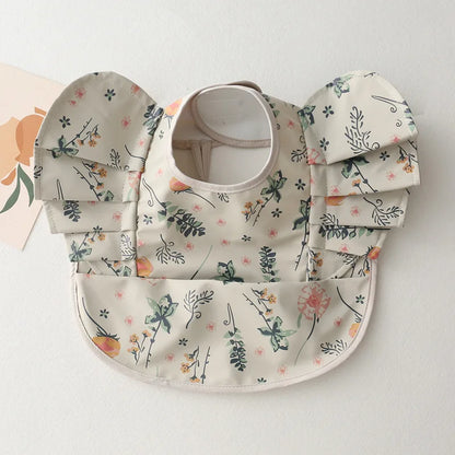 Bavoirs en PU souple pour bébé, avec poche, bavoir de salle à manger, imperméable, facile à nettoyer, séchage rapide, Style INS, mode enfant en bas âge, Smock