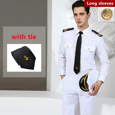 Uniforme professionnel services.com Seaman, garde de sécurité, vêtements d'affaires, costume de pilote imbibé de soleil, veste de performance de marin