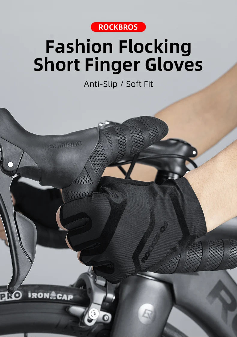 ROCKBROS gants de cyclisme demi-doigt antichoc résistant à l'usure respirant vtt route vélo gants hommes femmes sport vélo équipement