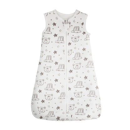 Sacs de couchage pour bébé de 3 à 18 mois, vêtements de nuit fins d'été une pièce imprimé ours mignon, sacs de nuit de dessin animé, couverture Anti-coup de pied