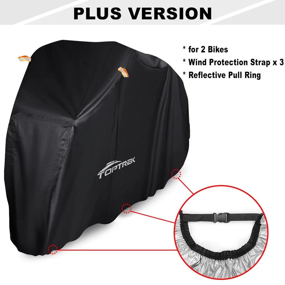 Toptrek housse de vélo protecteur de vélo polyvalent pluie neige poussière tous temps housses de protection étanche 210T de haute qualité